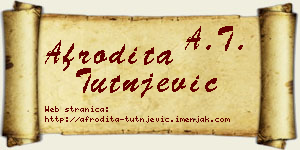 Afrodita Tutnjević vizit kartica